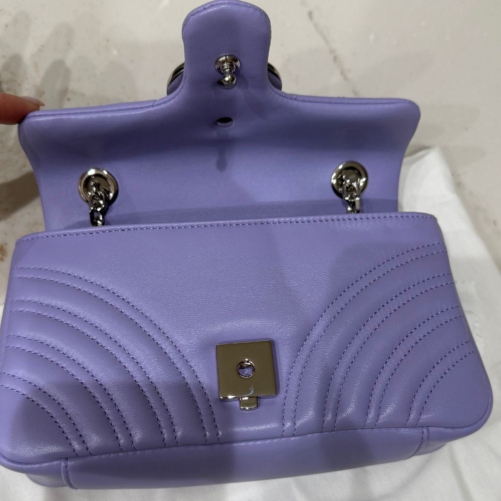 Gucci Light Purple Quilted Chain Shoulder Bag - Picture 12 of 16